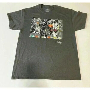 𝅺SIX Flags Justice‎ League Men's Tee Lg Sz L Supes Batgirl Supergirl